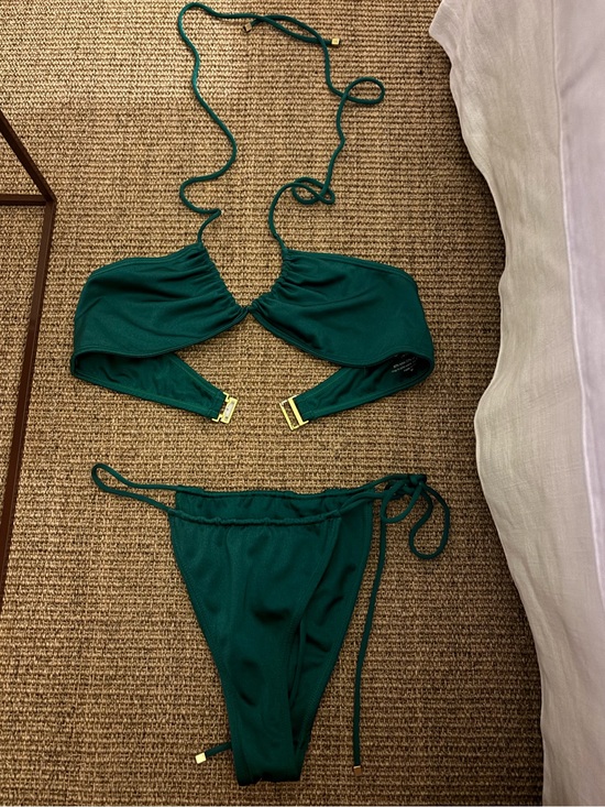Sommer Swim Other - Sommer Swim Emerald Green Tie-String Bikini Set - Women Swim